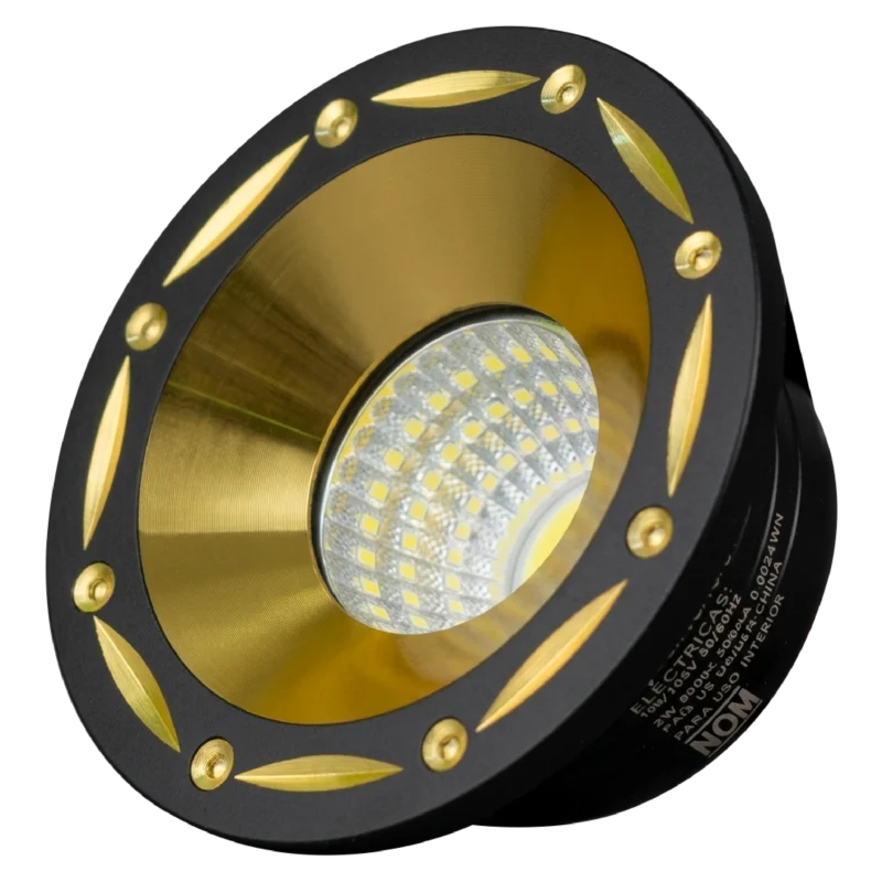 EMPOTRADO LED NEGRO/PLATA